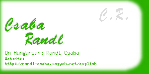 csaba randl business card